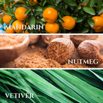 Load image into Gallery viewer, Jon B. |  Scent Notes of Mandarin, Nutmeg &amp; Java Vetiver
